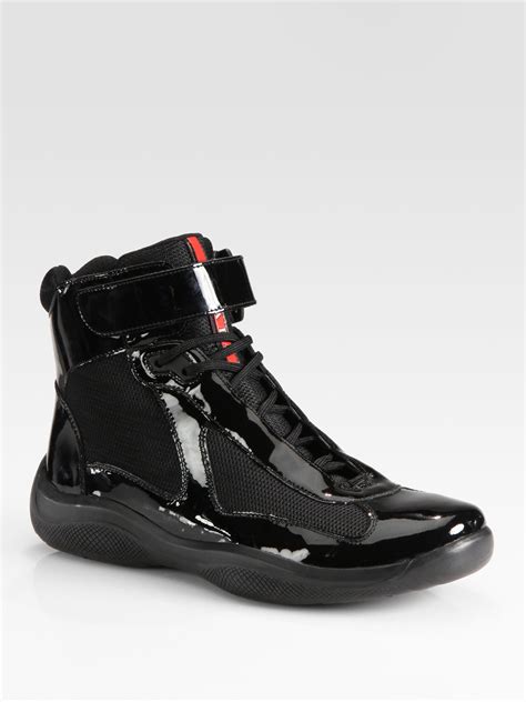 prada sneaker damen high|prada high top sneakers women's.